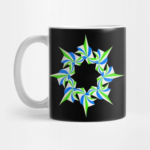 Green and blue star by Meo Design